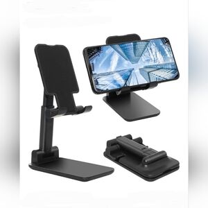 Adjustable Black Foldable Phone & Tablet Stand Holder BNIB